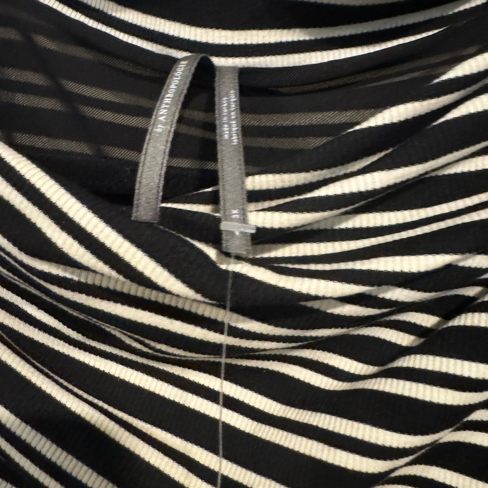 Anthropologie Black and White Asymmetrical Dress - Picture 3 of 5